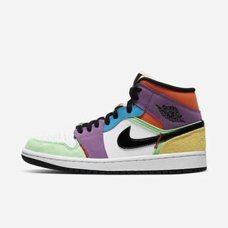 Pantofi Casual Nike Air Jordan 1 Mid SE Dama Albi Portocalii Deschis Negrii | PIFQ-24196